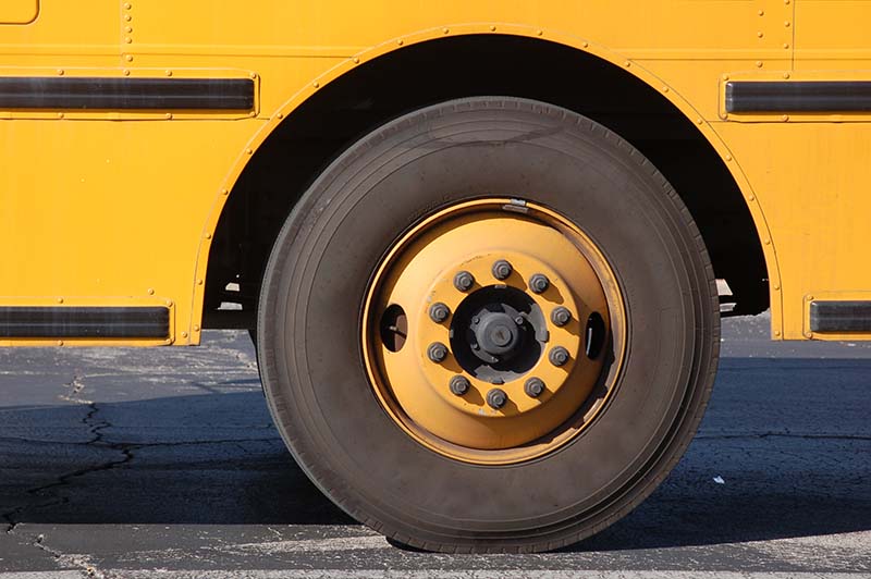 School bus wheel